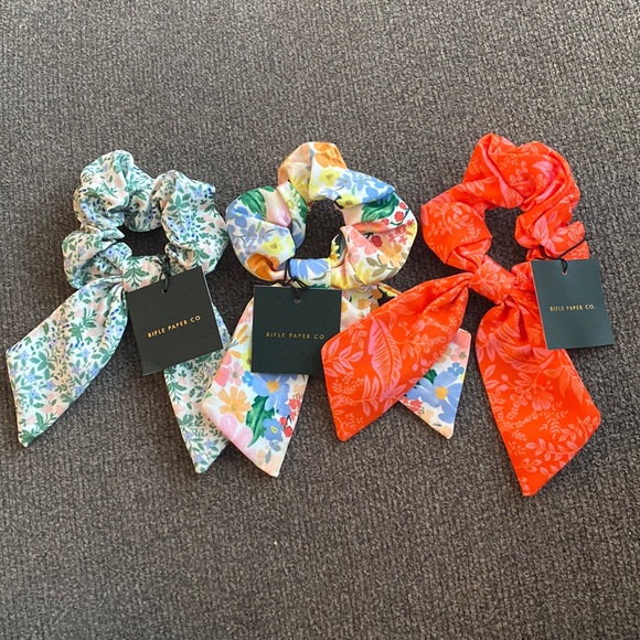 Rifle Paper Co. Accessories - 3 Rifle Paper Co Bow Scrunchies/Hair Ties